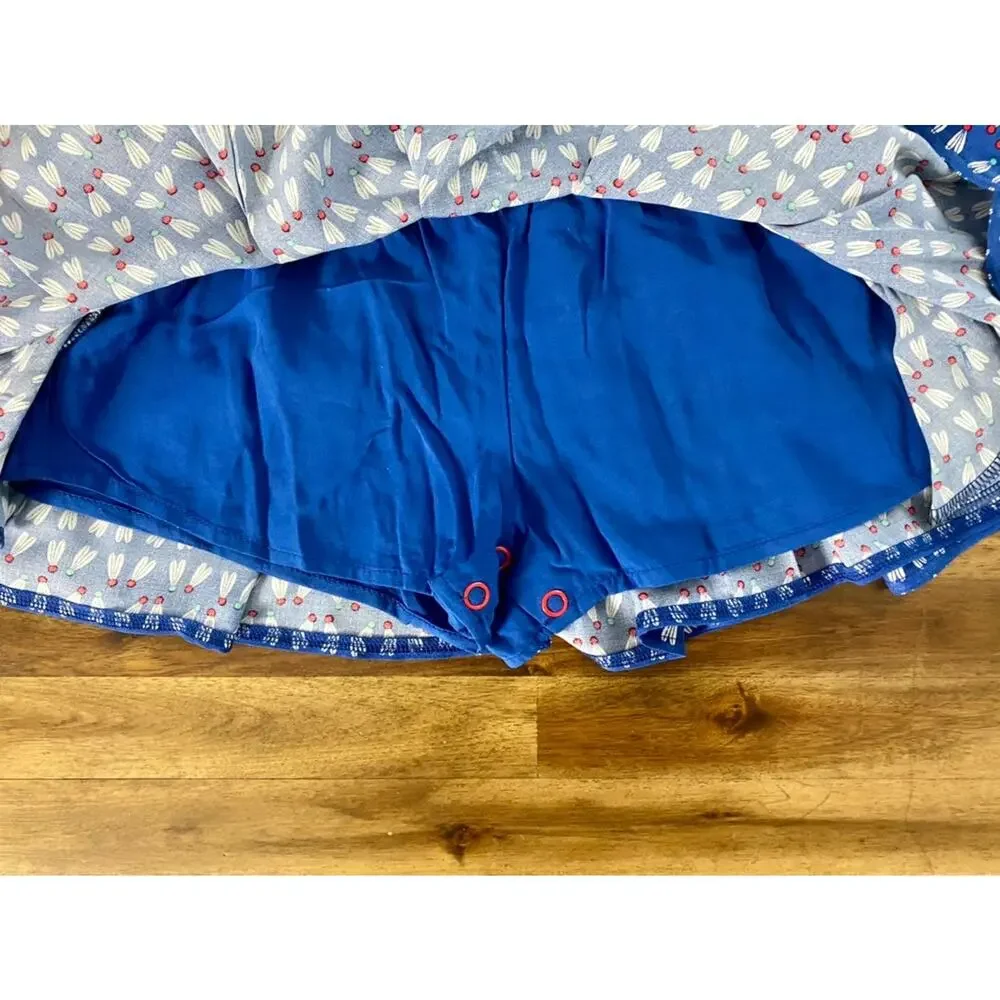 NEW Wildflowers Daydream Believer Play All Day Blue Rayon Abby Pleated Skort 2